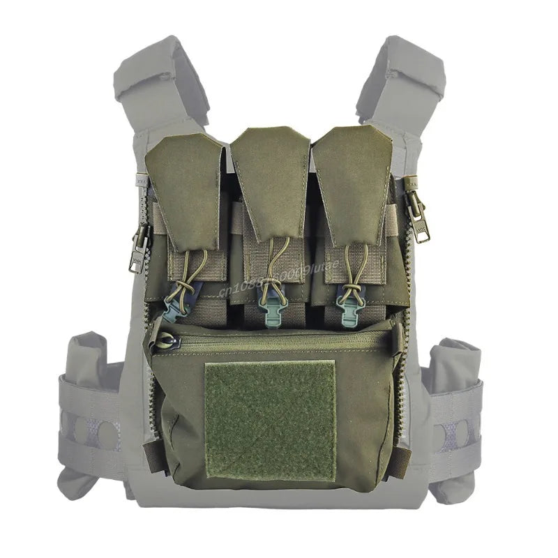 V5 FCPC Back Panel Zipper on Backplate Airsoft Vest Expansion Bag Triple Pouch Plate Carrier Tactical Supplement Accessories