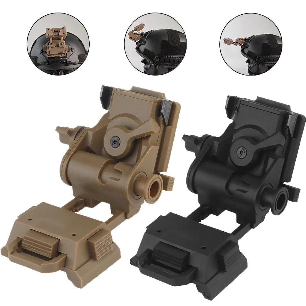 BOOIU L4G24 NVG Tactical Fast Helmet Mount Metal/Nylon Holder Bracket For PVS15/18 Goggles Night Vision Stent Helmet Accessories