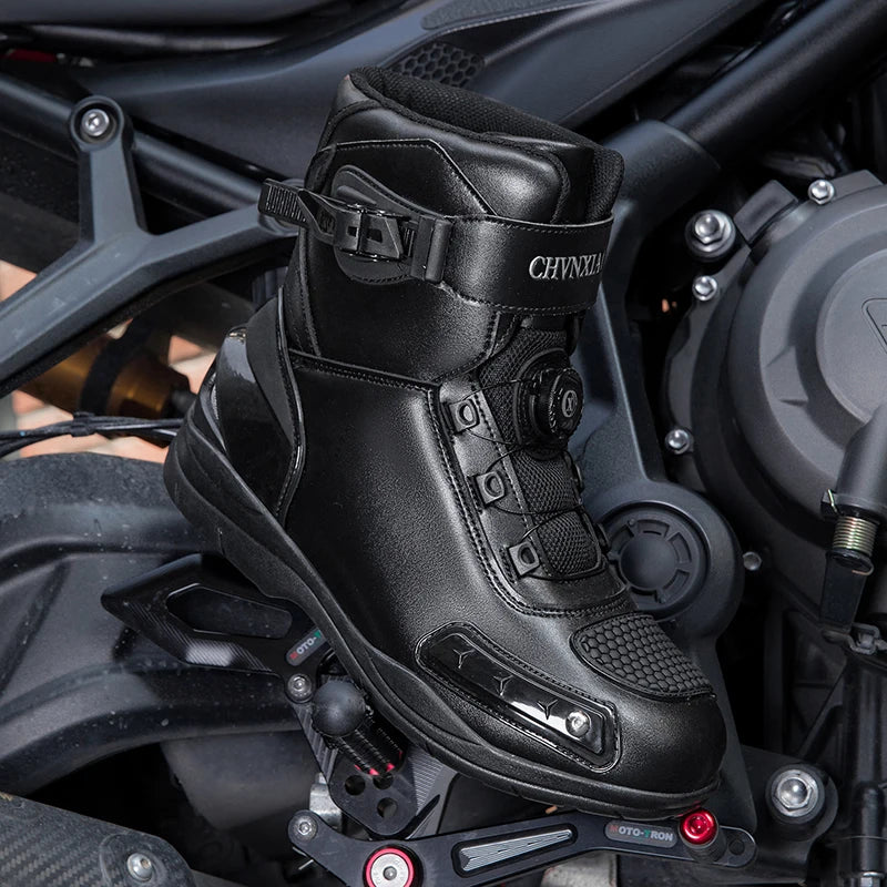 New Motorcycle Boots Men Waterproof Anti Slip Motos Riding Shoes TPU Anti Collision Protection Man Motorbike Protective Boot