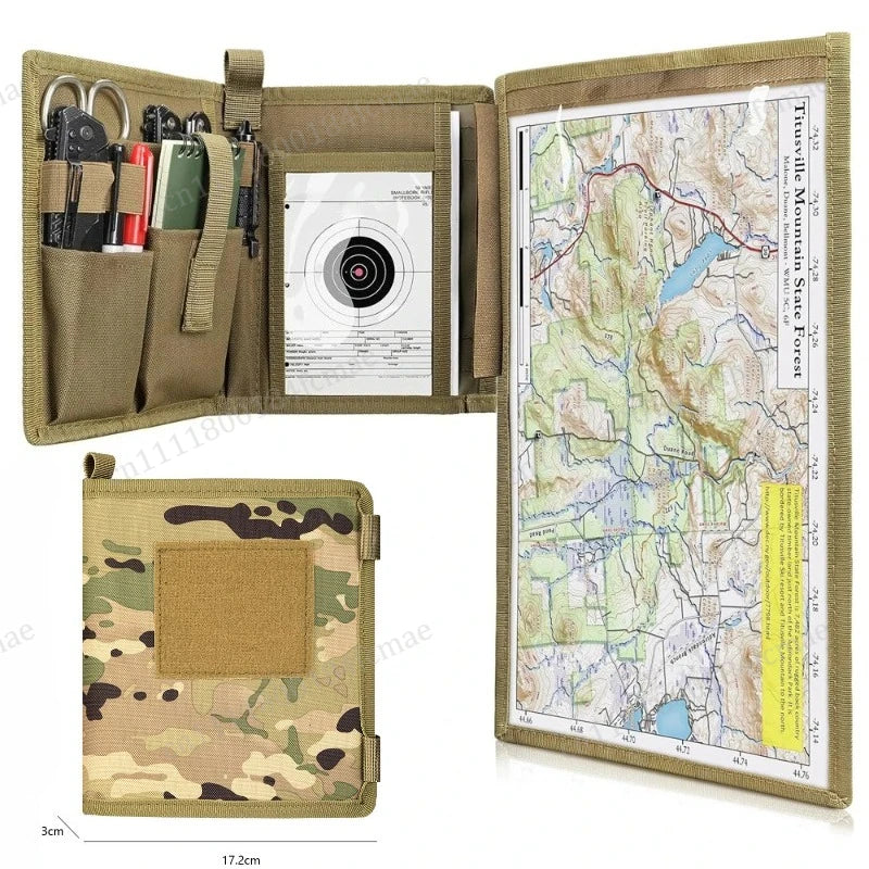 Tactical Map Storage Bag Map Holder Case Foldable Sundries Pouch EDC Utility Tool Bag Outdoor Hiking Camping Hunting Accessories