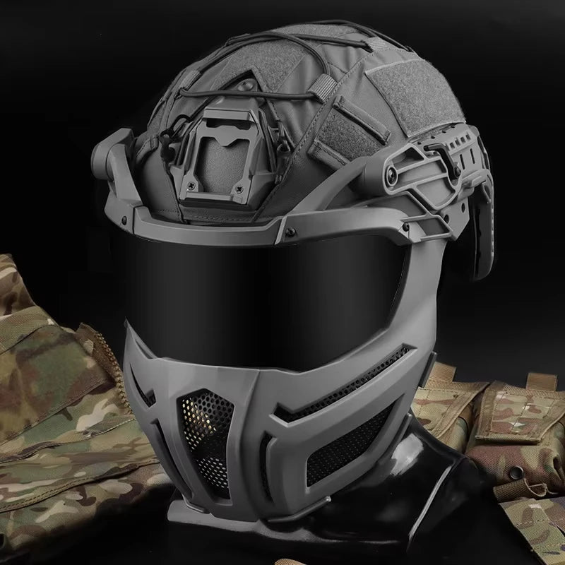 Multi-Functional Tactical Helmet – Full Protection Outdoor Gear with Detachable Design, Universal Fit for Photo Video Decor