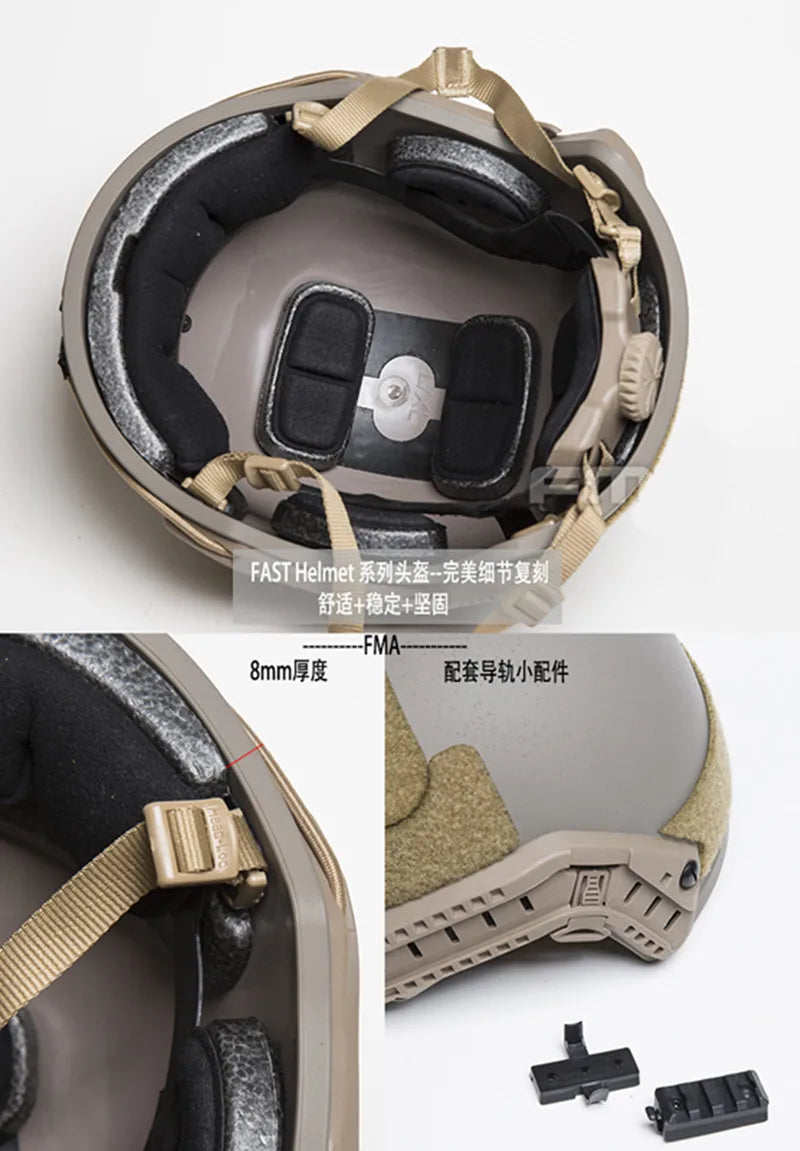 Tactical sport Ballistic Helmet Thicken Riot Fast Version Riding Protective Helmet TB1321