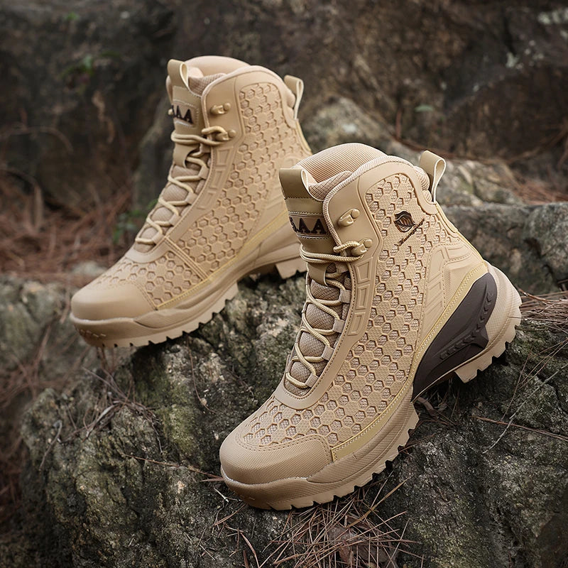 Men Shoes High Quality Hiking Shoes Waterproof Wilderness Off-road Boots Anti Slip Climbing Trekking Sneakers Man Hunting Boots