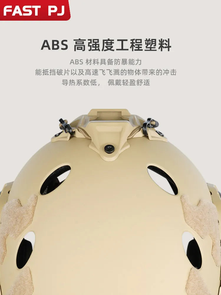 Tactical Helmet for WarGame Training Special Forces Fast CS Field Games ABS Material Equipped Realistic Headgear