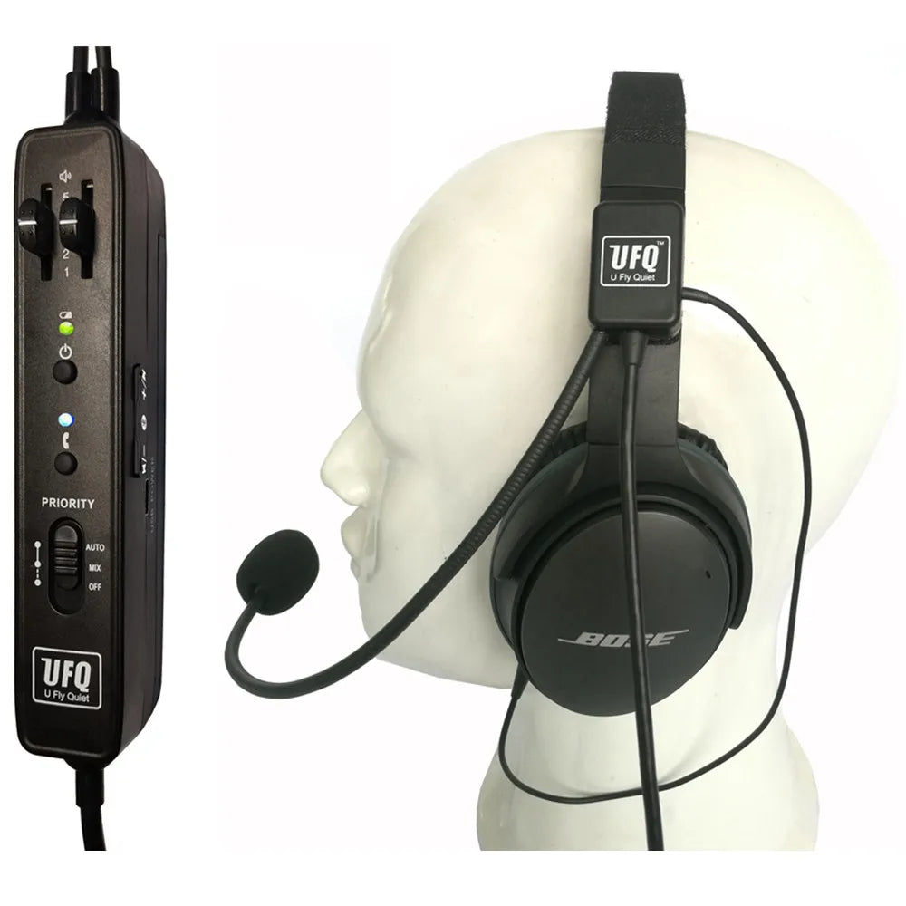 UFQ BT AV Mike-2 aviation headset microphone bluetooth 5.3 vs nflightmic Simple change your ANC headphone to a small bose a20