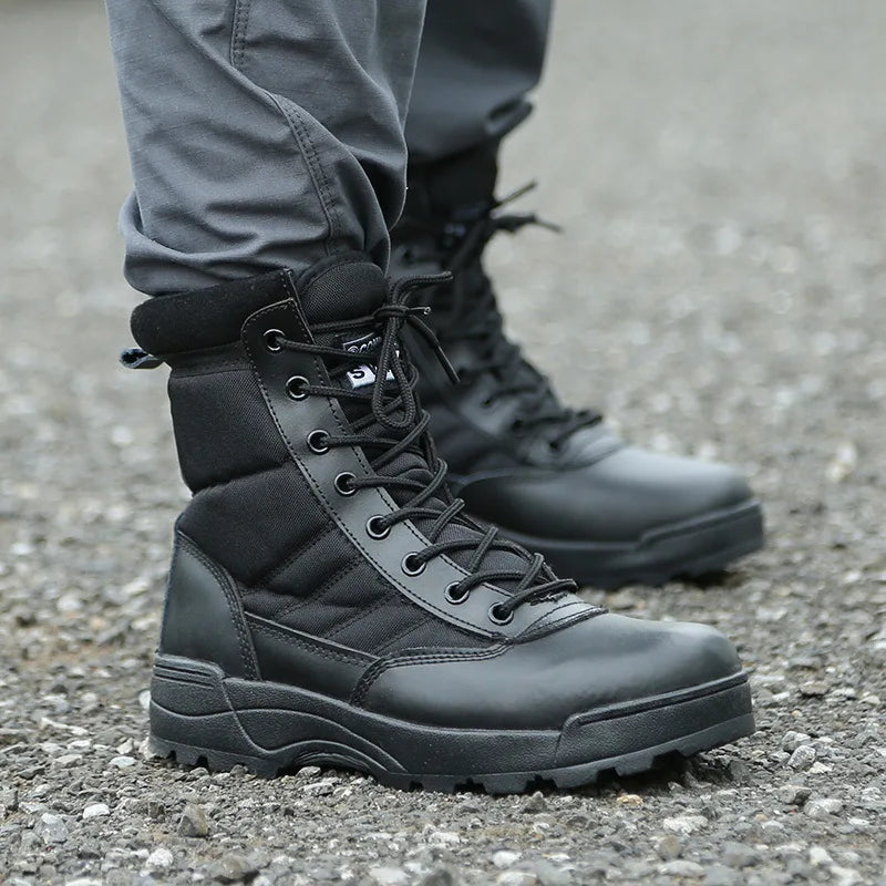 Men Combat Boots Work Safty Shoes Special Force Desert Tactical Boots Outdoor Hiking Ankle Shoes Boots Men Boots