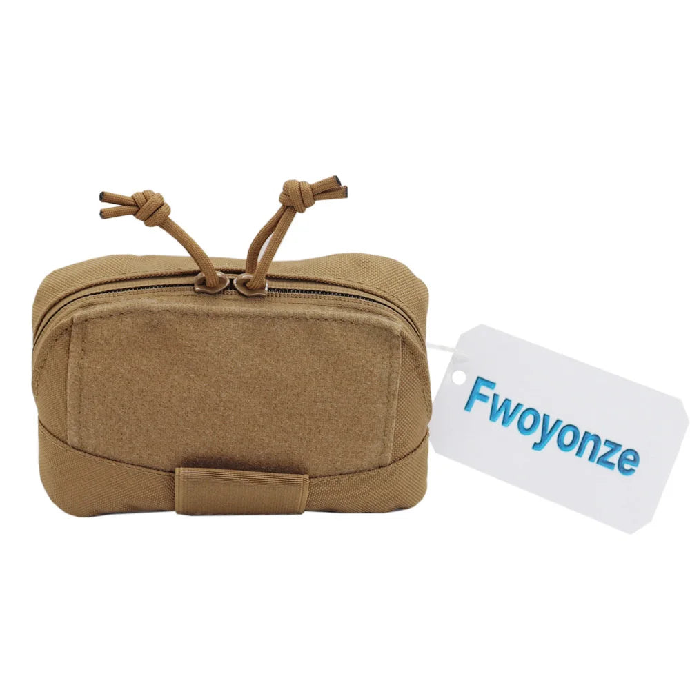 Fwoyonze Tactical Molle Mini Pouch Vest Admin Panel Pouch Chest Expansion Sub Bag Tool EDC Bag Waist Pack Vest Plate Carrier
