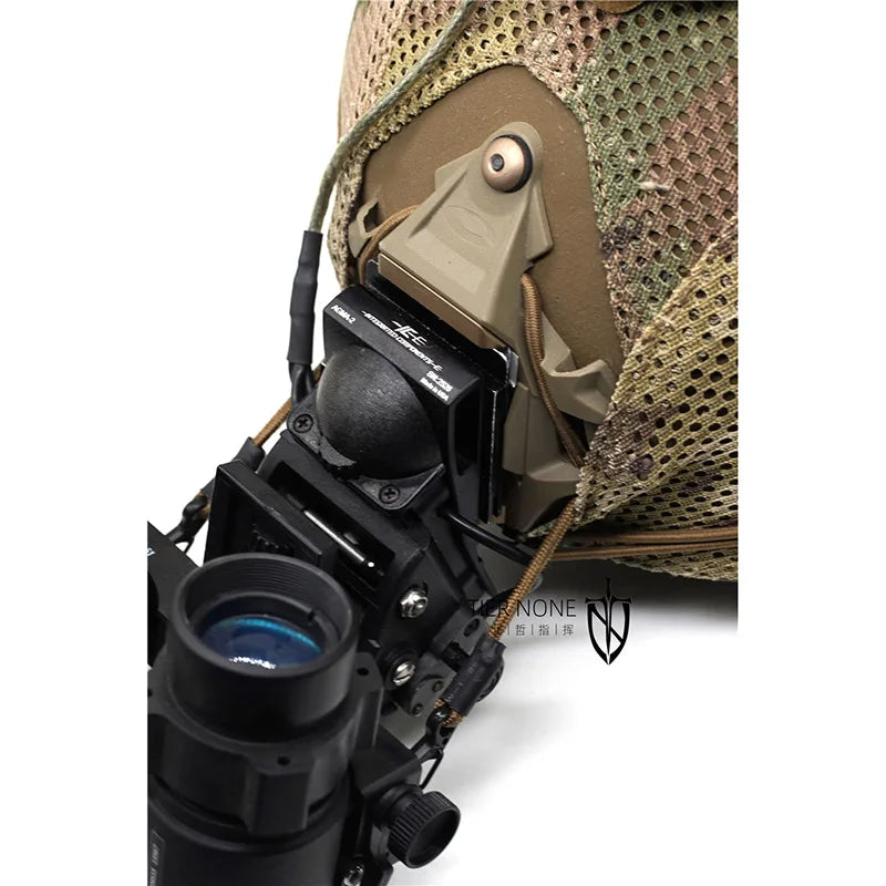 Tactical Helmet Elastic Rope Dried Cuttlefish OPS CORE Modular Bunge Shroud Sand/Black