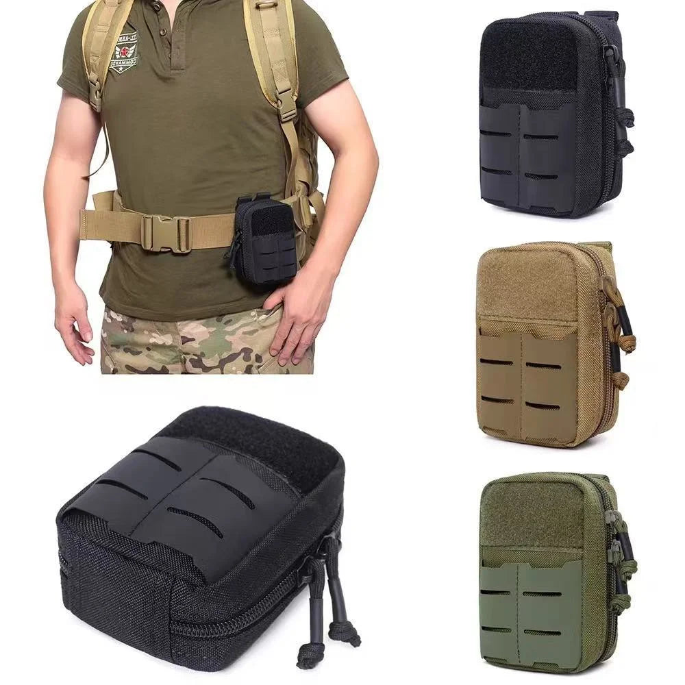 Outdoor Tactical MOLLE Waist Bag Camouflage Crossbody Sling Bag Multifunctional Mini Shoulder Bag Casual Commute Small Pouch