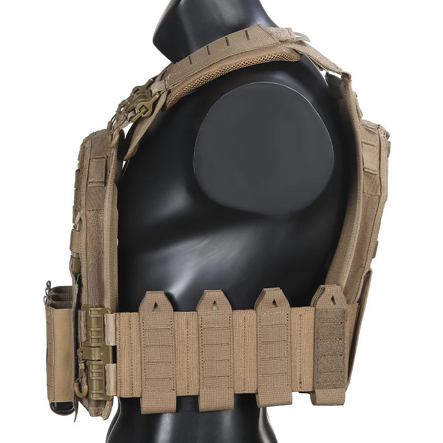 Lightweight hunting vest, three pocket hunting jacket - breathable and tear resistant, Molle compatible for outdoor adventures