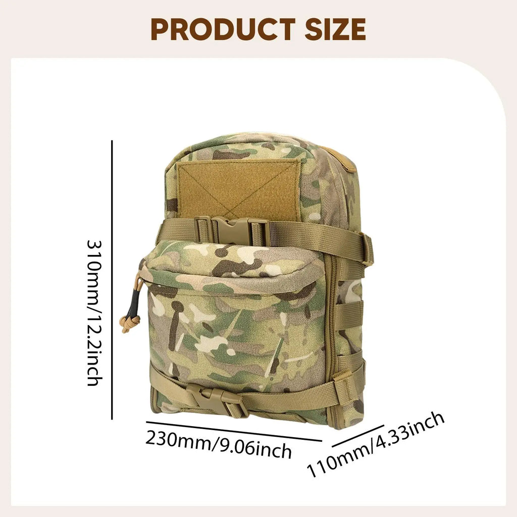 Mini Hydration Bag Outdoor Tactical Backpack Water Bladder Carrier Zipper Pouch Hunting Bag 1000D Nylon Outdoor Sports