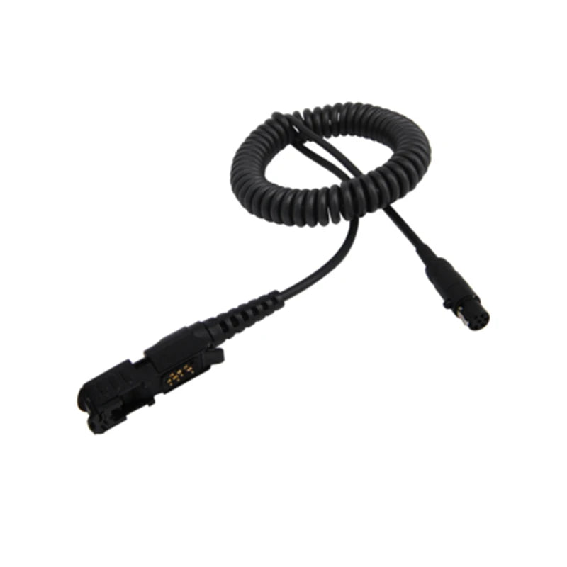 For FCS-TACTICAL AMP Tactical Headset V20 V60 PTT Connects Cable Adaptor Connector Standard KN6 to BAOFENG KENWOOD TYT