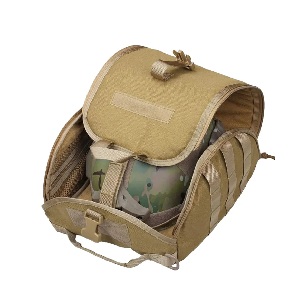 Tactical Helmet Bag Pack Multi-Purpose Molle Storage Carrying Pouch for Outdoor Hunting Sports Equipment Combat Helmets