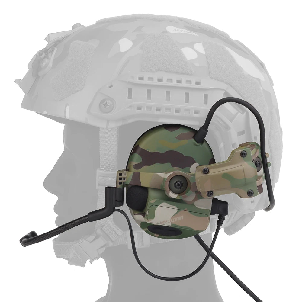 Tactical C5 Helmet Headset Noise Reduction Hunting Shooting Airsoft Paintball Outdoor Communication Earmuffs