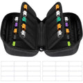 20 Slots USB Flash Drive Case USB Organizer With Labels Flash Drive Storage Case For Memory Stick Jump Drives Thumb Drives Black