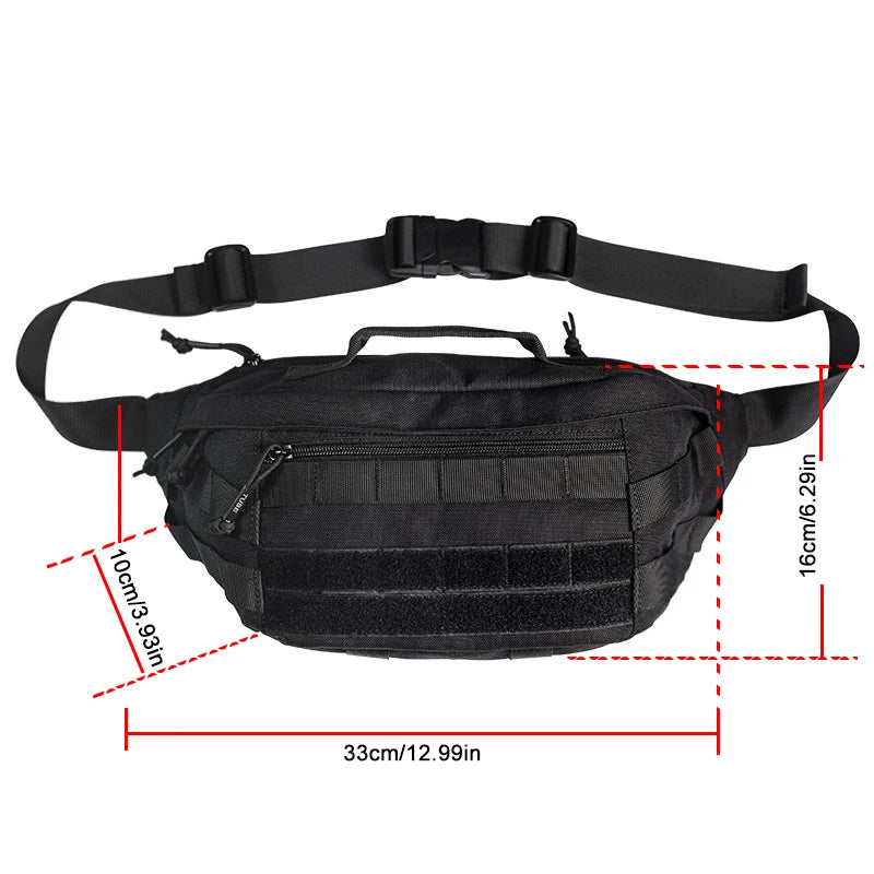 Tactical Crossbody Bag Outdoor Sport Cycling Large-capacity Waist Bag Waterproof Chest Pack Multi functional MOLLE Tool Bag
