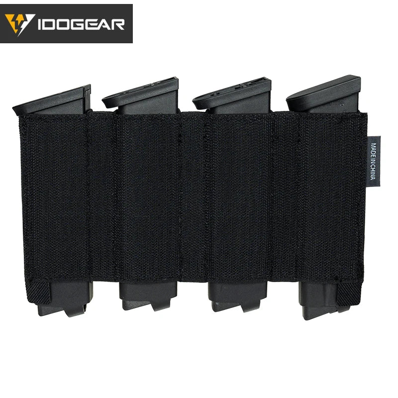 IDOGEAR Quad MP5 / MP7 Magazine Insert Holder with Hook Fasteners for MK3 and MK4 Chest Rig 35140