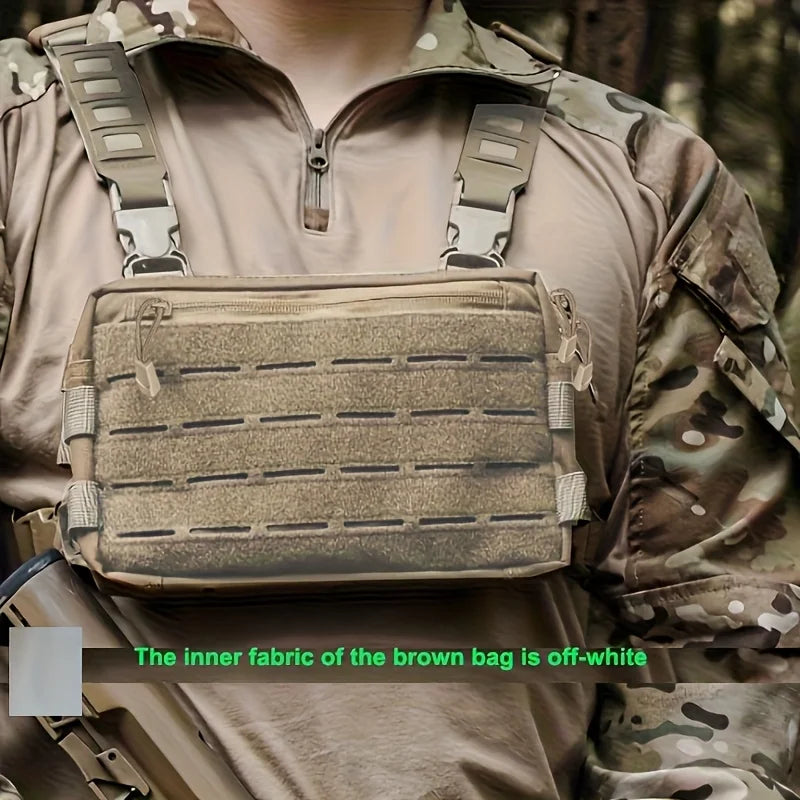 Tactical Backpack Chest Hanging Bag, Running Chest Bag, with Front Loop Reconnaissance Chest Hanging, Suitable for Outdoor