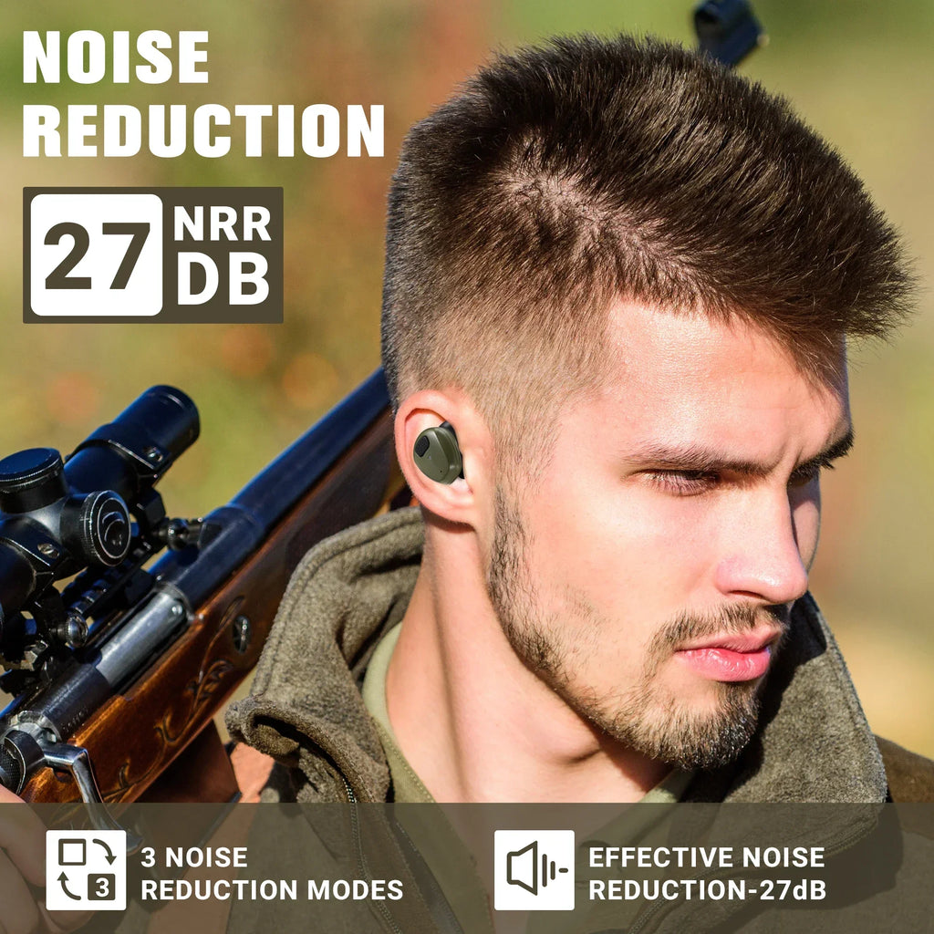 2024 NEW YHKEMA Bluetooth 5.3 Electronic Shooting Earbuds Headphones Tactical Headphones Noise Reduction Hearing Protection