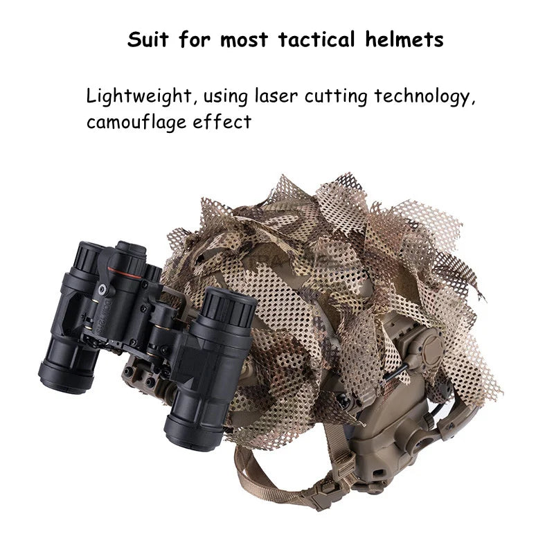 CS Airsoft Helmet Cloth  3D Camouflage Laser Cut  Lightweight Tactical Sports Helmet Camo Cover Hunting Helmet Gear Accessories
