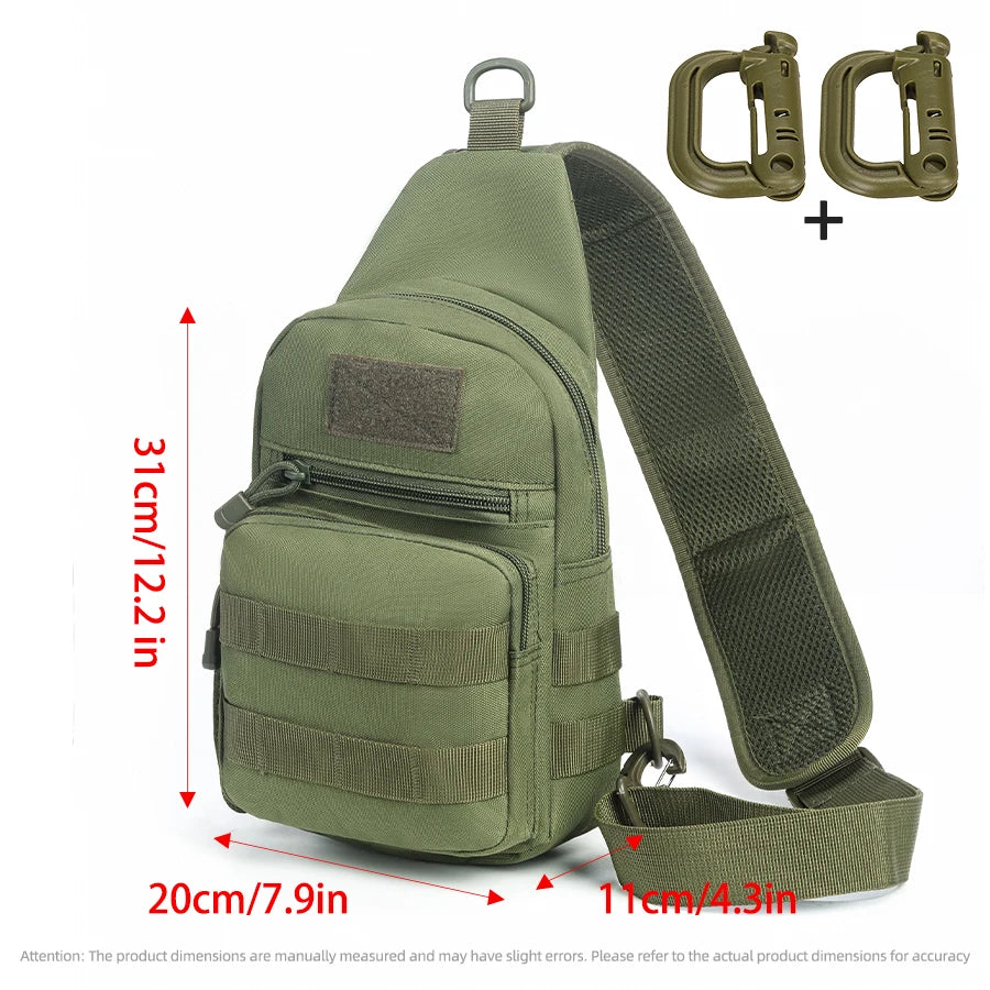 Men's Casual Sling Bag Lightweight Crossbody Chest Pack for Daily Commute Travel Small Shoulder Bag with Multiple Pockets
