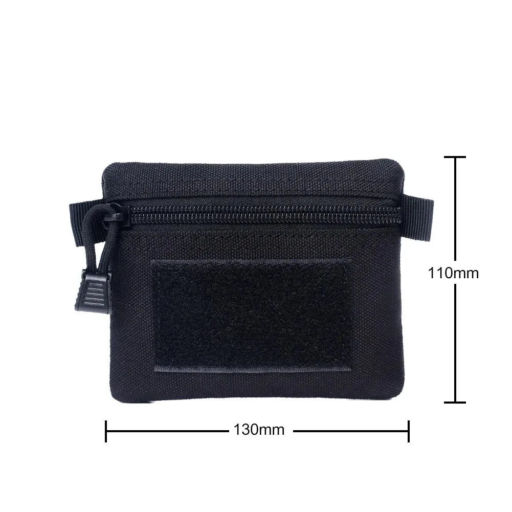 Outdoor Camping EDC Wallet Molle Waterproof Portable Travel Pouch Zipper Waist Pouch for Climbing Hiking Hunting EDC Pouch
