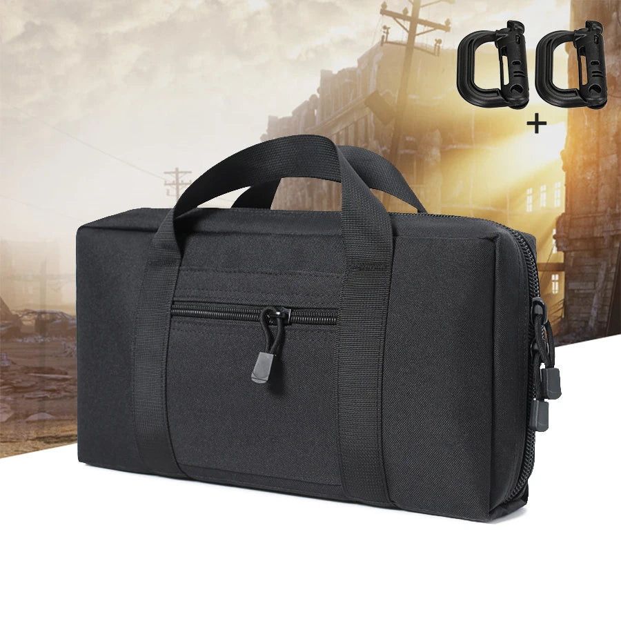 Outdoor multi-purpose handbag, casual storage bag, main bag, double zipper, portable handle design