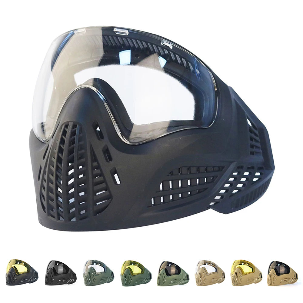 Outdoor real CS full face mask tactical phantom anti fog goggles war game hunting paintball shooting protective mask