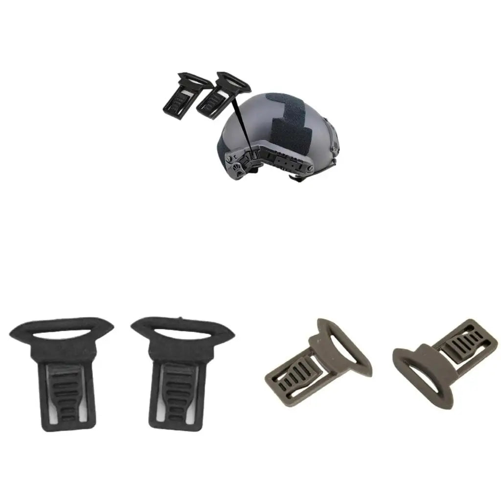 J1HE 1 Pair Tacticals Helmets Side Goggles Swivels Clip for Helmets Side Rotating Clamps Helmets Accessories