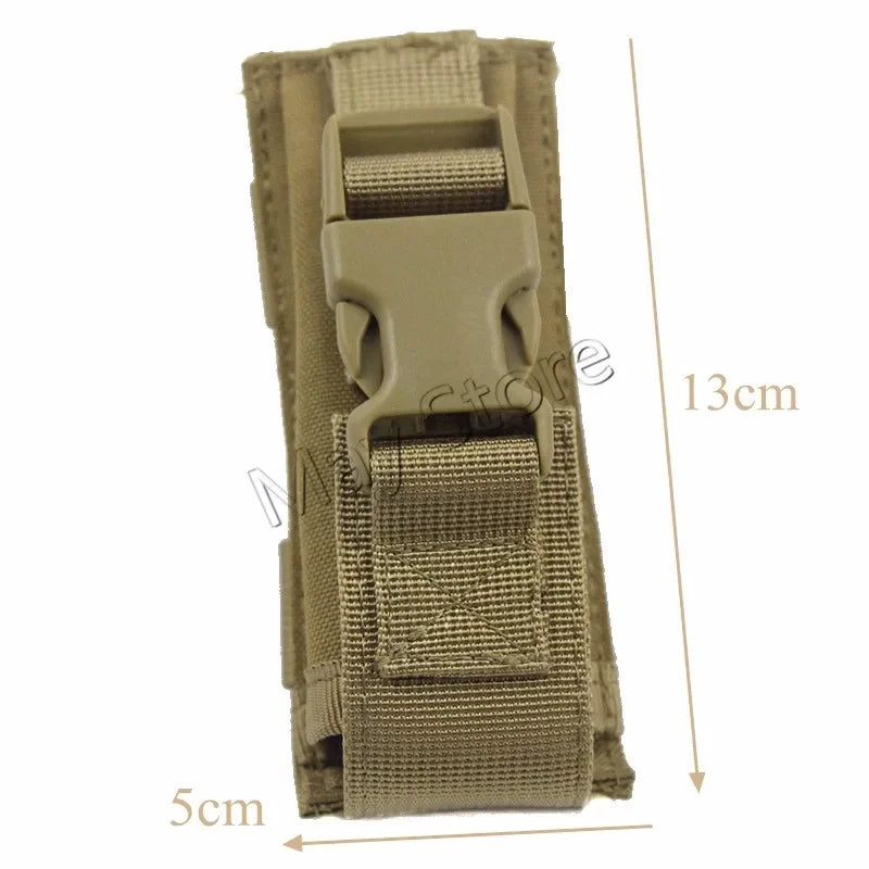 Tactical Single Magazine Pouch Holster 9mm Mag Bag Knife Flashlight Sheath Pouch With Belt Clip Hunting Accessories Pack