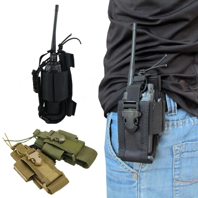 Radio Pouch Walkie Talkie Holster Nylon Waist Pack Belt Bag Pocket  Hunting Accessories