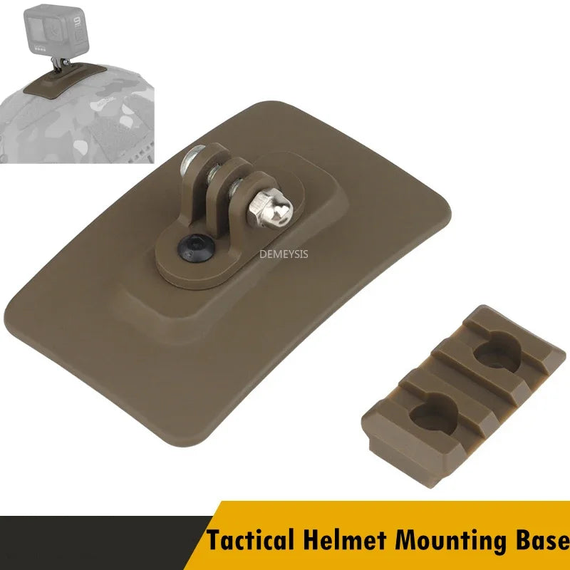 Tactical Helmet Mounting Base Adapter Hook Loop Fixed Flashlight Holder Night Vision Device FAST Helmet Gopro Adapter Base