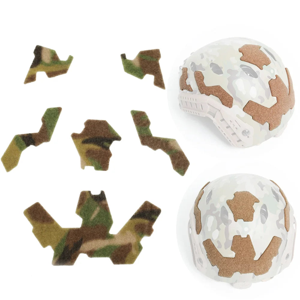 6PCS/Lot FTHS Helmet Magic Sticker Airsoft Helmet Patches Hook and Loop Sticky For FTHS Tactical Helmet Accessories