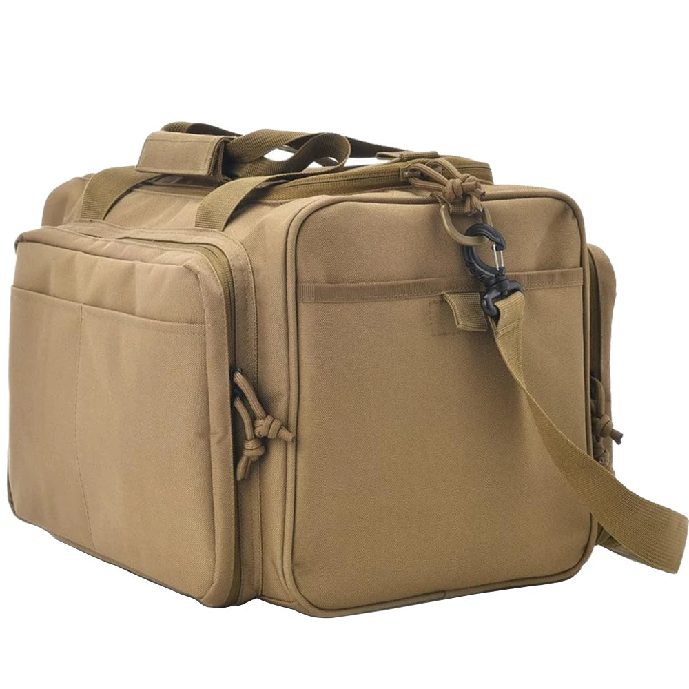 Gun Range Storage Bag Tactical Camping Molle Pouch Outdoor Sport Hunting Accessory Nylon Gun Case Bag Pistol Tool Shoulder Pack