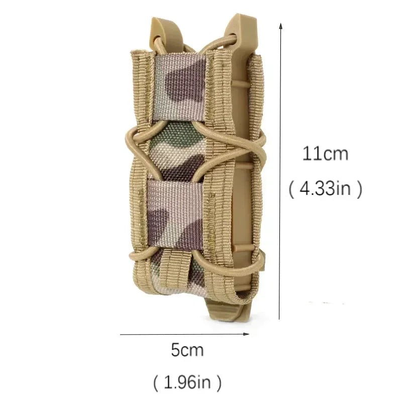 Tactical Magazine Pouch 9MM Pistol Single Mag Bag Molle Flashlight Pouches Torch Holder Hunting Knife Holster Shooting Airsoft