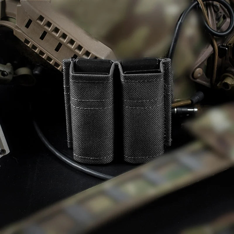 1911 Dual Magazine Pouch | MOLLE-Compatible Pistol Holder | Quick-Release Design