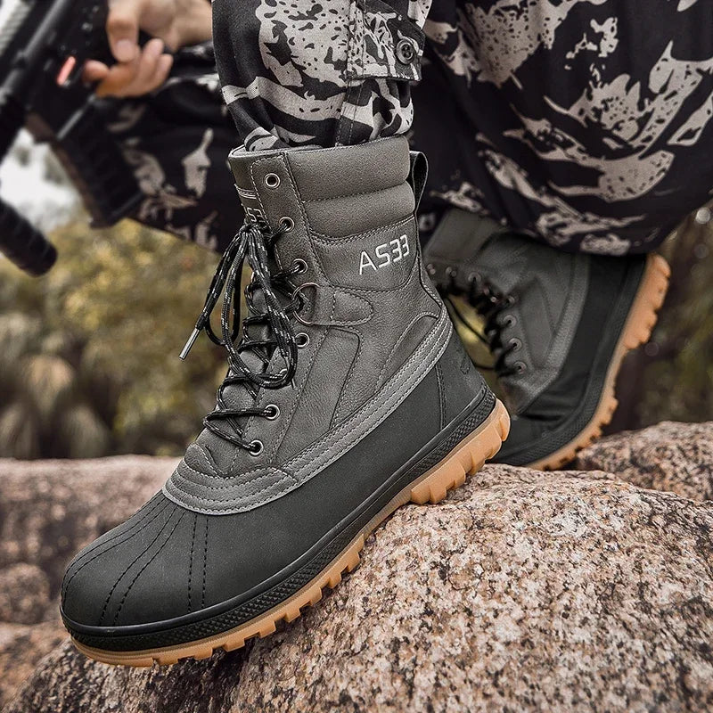 Men Military Tactical Boots Brand Size Plus Male Ankle Hiking Shoes Army Boot Training Outdoor Waterproof Casual Climbing Shoes