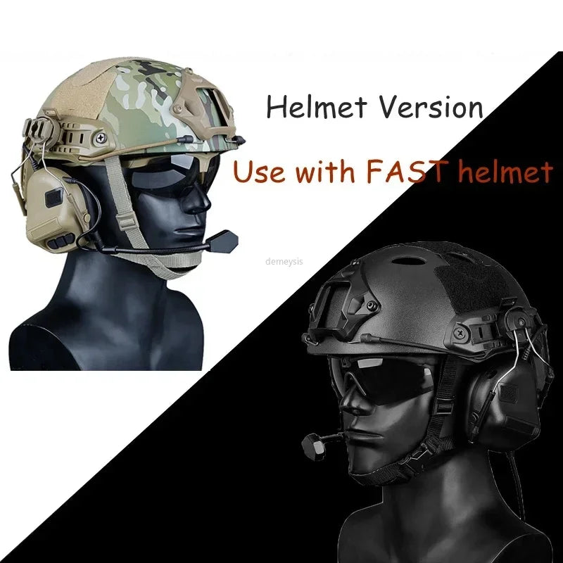 CS Tactical Gen5 Headsets Combat Airsoft Communication Headset Paintball Hunting Shooting Headphone for 19-21 Mm Helmet Rails