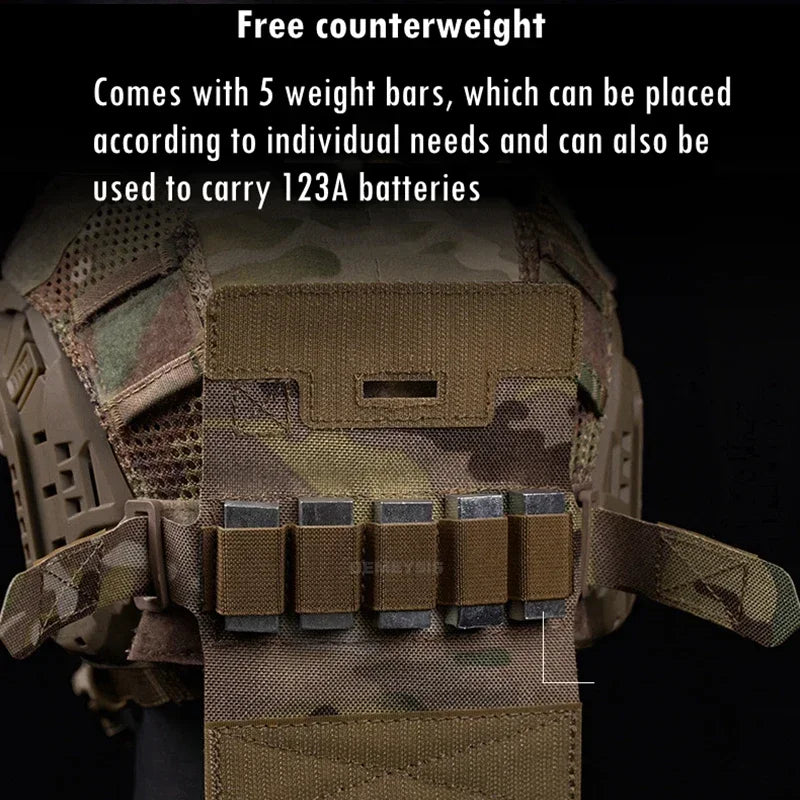 Tactical Helmet Counterweight 5 Blocks Adjustable Weight Bag Shooting Airsoft Combat Training Helmet Balance