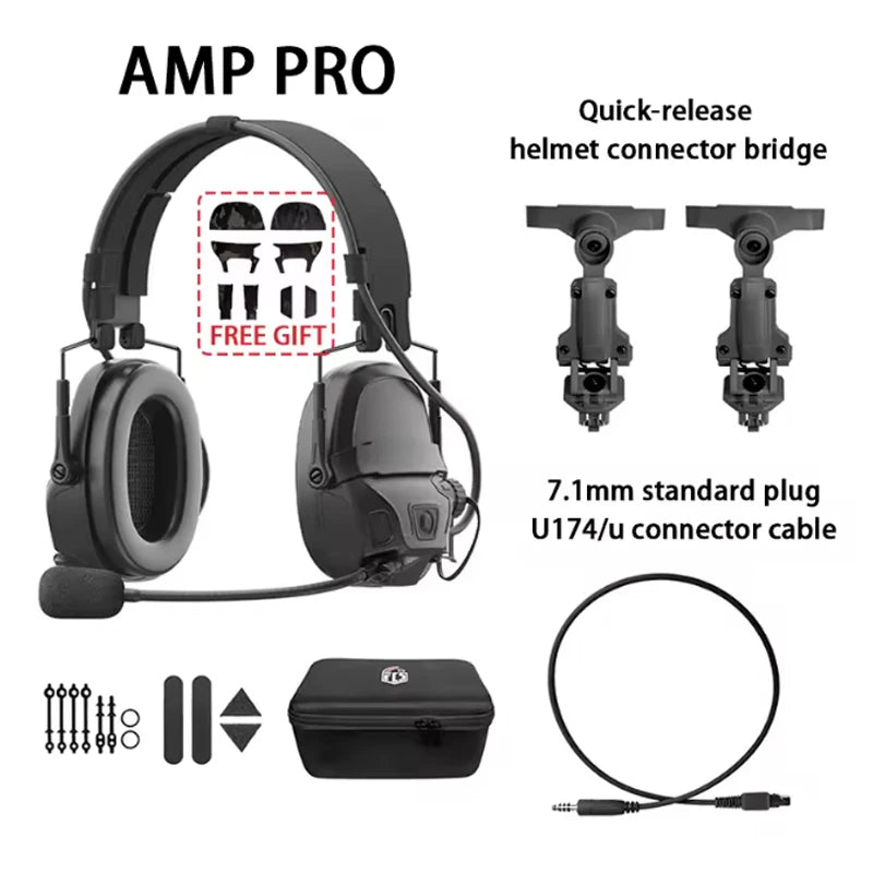 FCS-TACTICAL 2026 AMP PRO Digital Version Tactical Pickup Noise Reduction Communication Headset Shooting Protection Headset