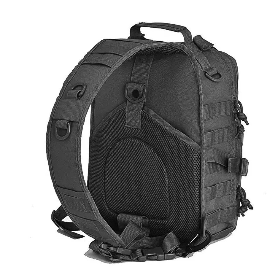 Large capacity chest bag, outdoor crossbody bag, wear-resistant Oxford cloth compression strap design, can be carried by hand