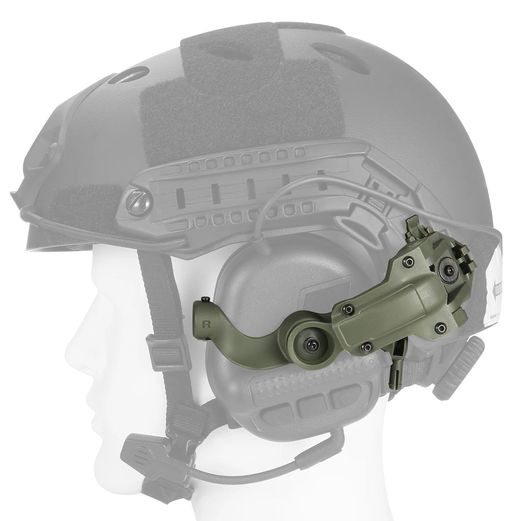 EARMOR Tactical Headset M32 MOD4 Active Shooter Earmuffs Helmet Headset with Helmet Rail Adapter Helmet Mount Headset