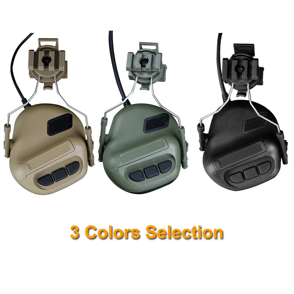 Tactical Headset Non-picking Noise-Cancelling Universal Earphone for Airsoft Helmet Headset Baofeng Radio PTT Adapter