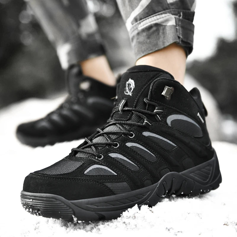 Men Tactical Boots Outdoor Climbing Shoes Ankle Hunting Boots Brand Desert Boots Waterproof Plus Size Casual Army Hiking Shoes