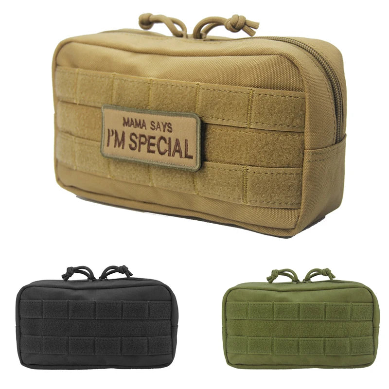 Molle Utility EDC Waist Bag Tactical Pouch Medical First Aid Bag Belt Pouch Outdoor Sports Hunting Bag