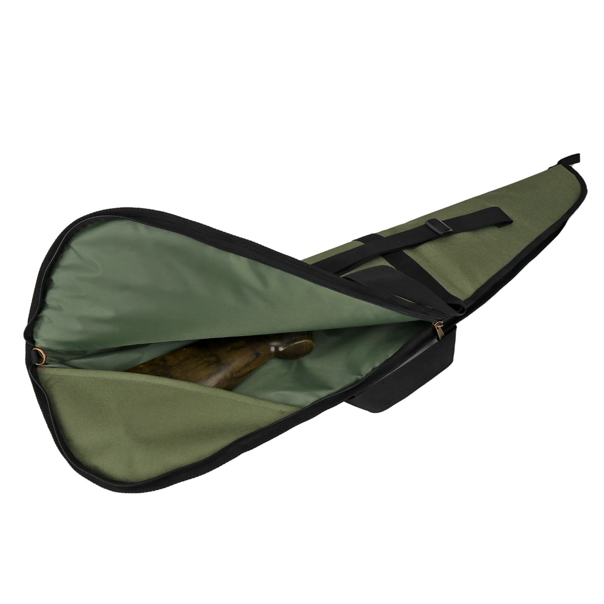 Tourbon Shooting Nylon Rifle Slip 112cm Gun Protective Bag Gun Shooting Carrying Case Soft Padded with A Pocket Green Hunting