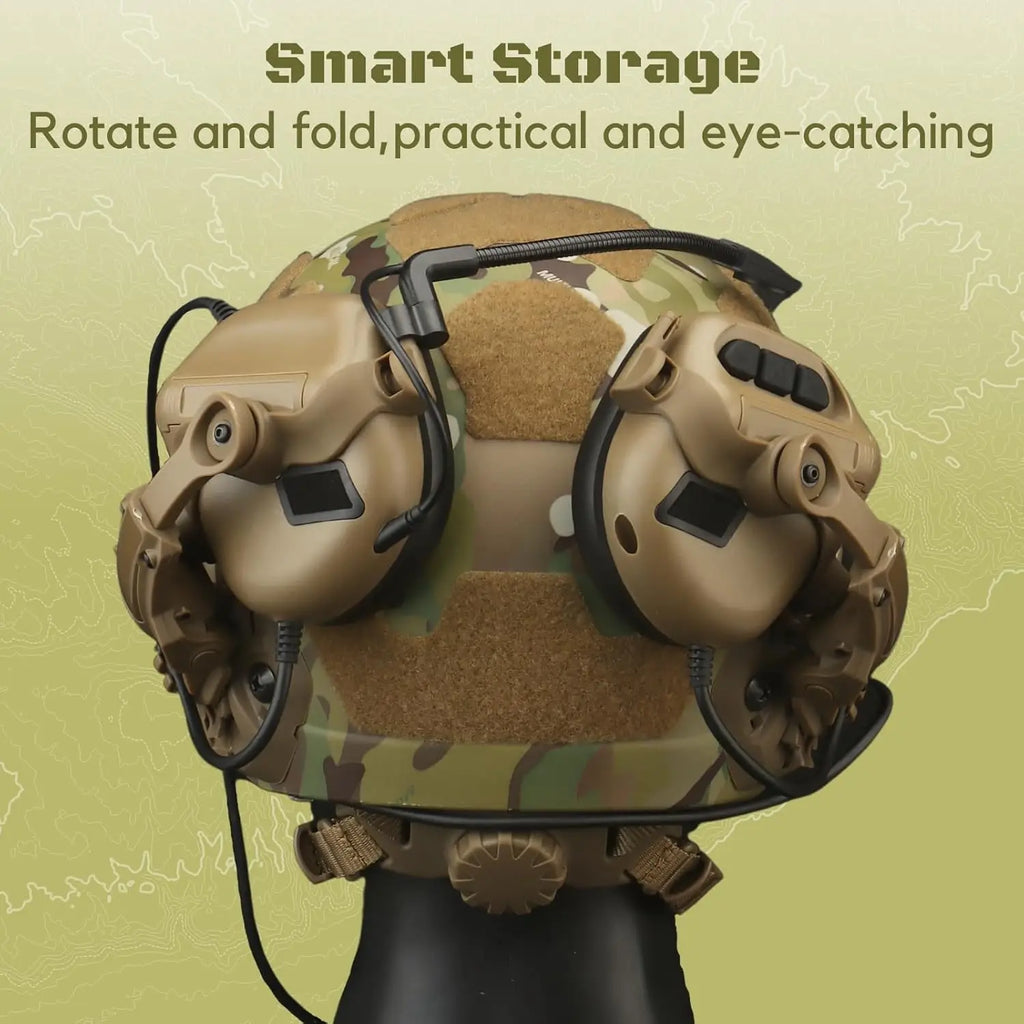 Tactical Headset Holder Fast Helmet Rail Mount Adapter Multi-Angle Rotation Pickup Headphone Bracket OPS CORE ARC/Wendy