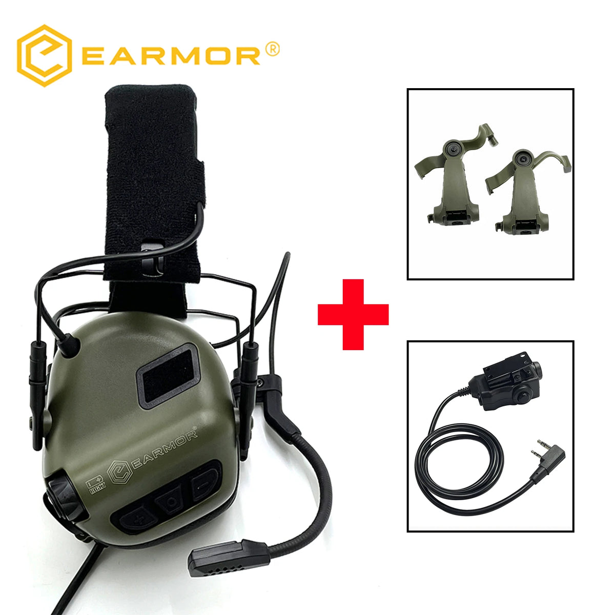 NEW EARMOR Tactical Headset M32 SE Tactical Active Headset Electronic Hearing Protector Military Helmet Headset NRR 22dB