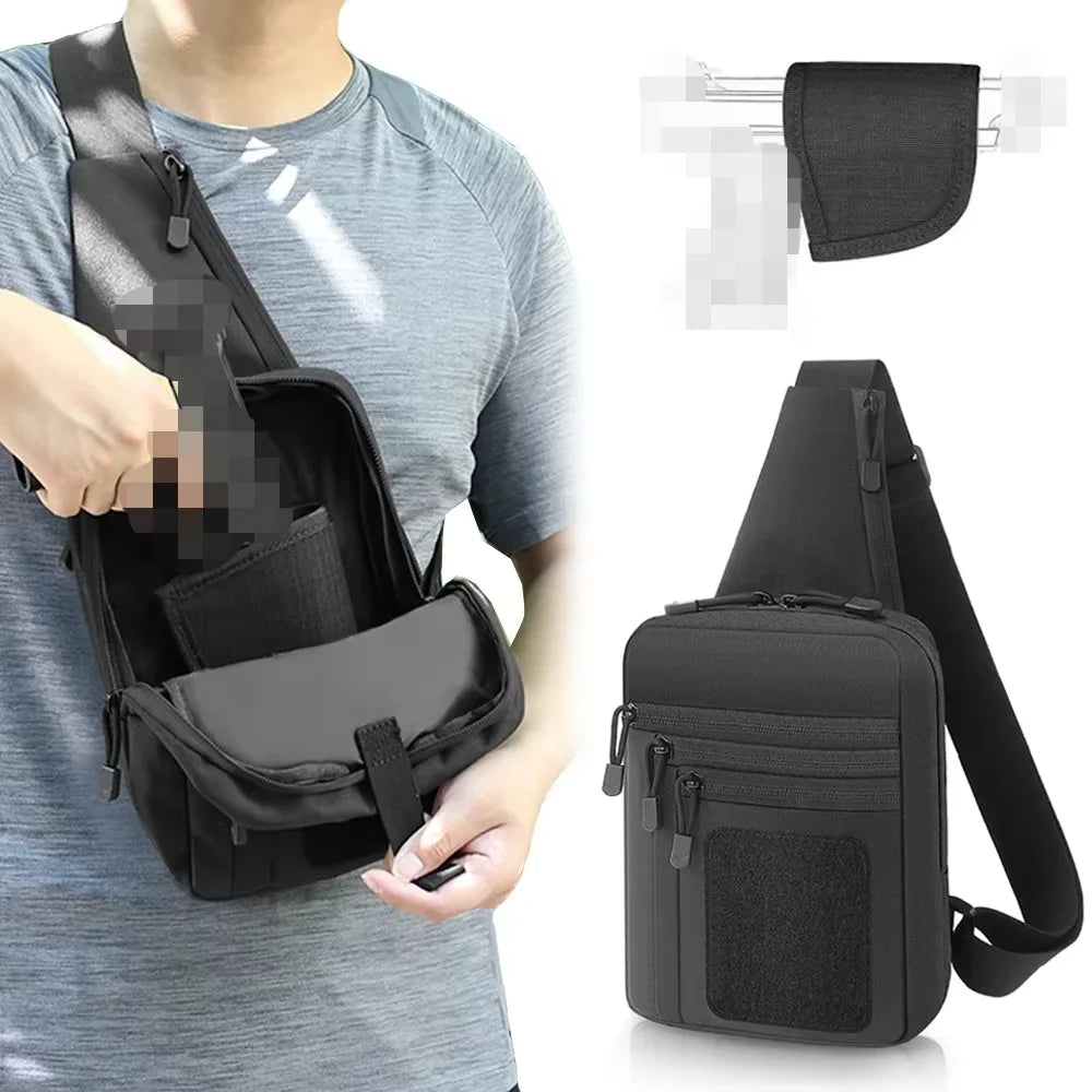 Molitica Tactical Gun Bag Tactical Chest Bag Nylon Holster EDC Tool Bag CCW Shoulder Sling Bag