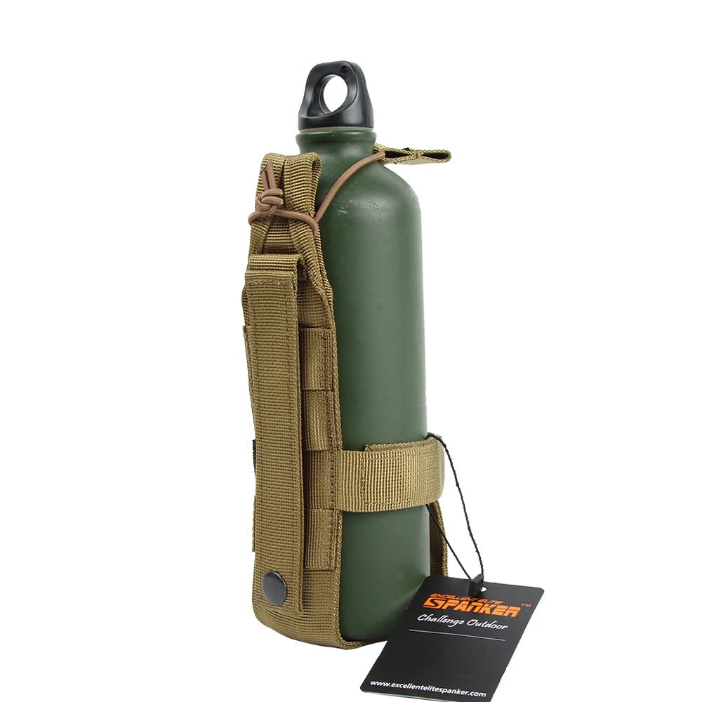 Tactical Molle Water Bottle Holder Bag Lightweight Bottle Holder Kettle Carrier Pouch Outdoor Hiking Camping Supplies